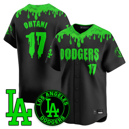Men's Los Angeles Dodgers "Slime Night Special" Jersey - Stitched