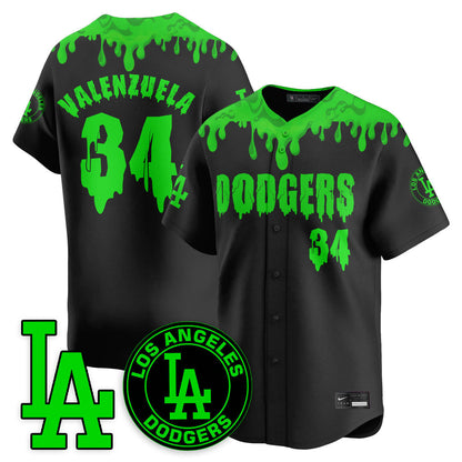 Men's Los Angeles Dodgers "Slime Night Special" Jersey - Stitched