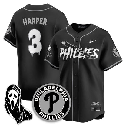 Custom Philadelphia Phillies "Scream Ghostface" Jersey - Stitched