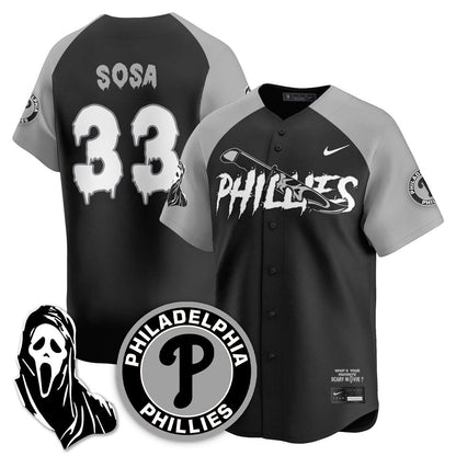 Custom Philadelphia Phillies "Scream Ghostface" Jersey - Stitched