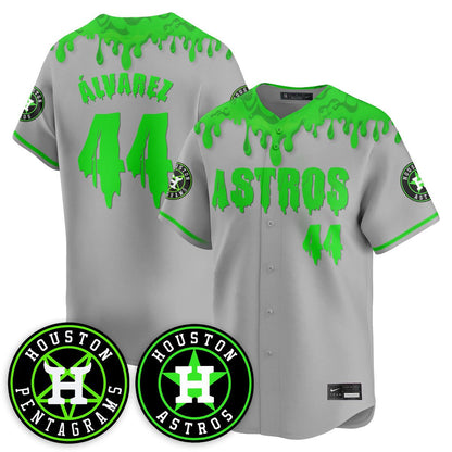 Men's Houston Astros "Slime Night Special" Jersey - Stitched