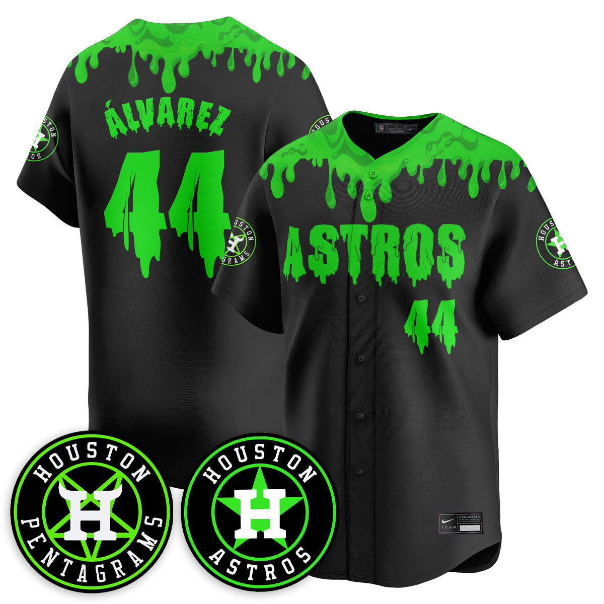 Men's Houston Astros "Slime Night Special" Jersey - Stitched
