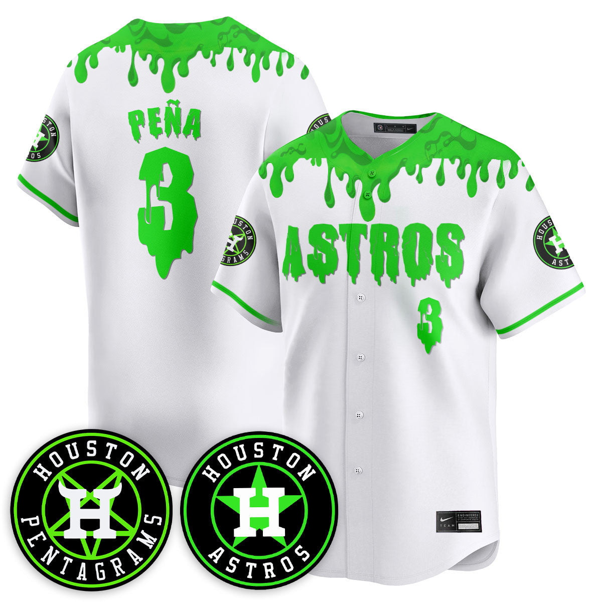 Men's Houston Astros "Slime Night Special" Jersey - Stitched