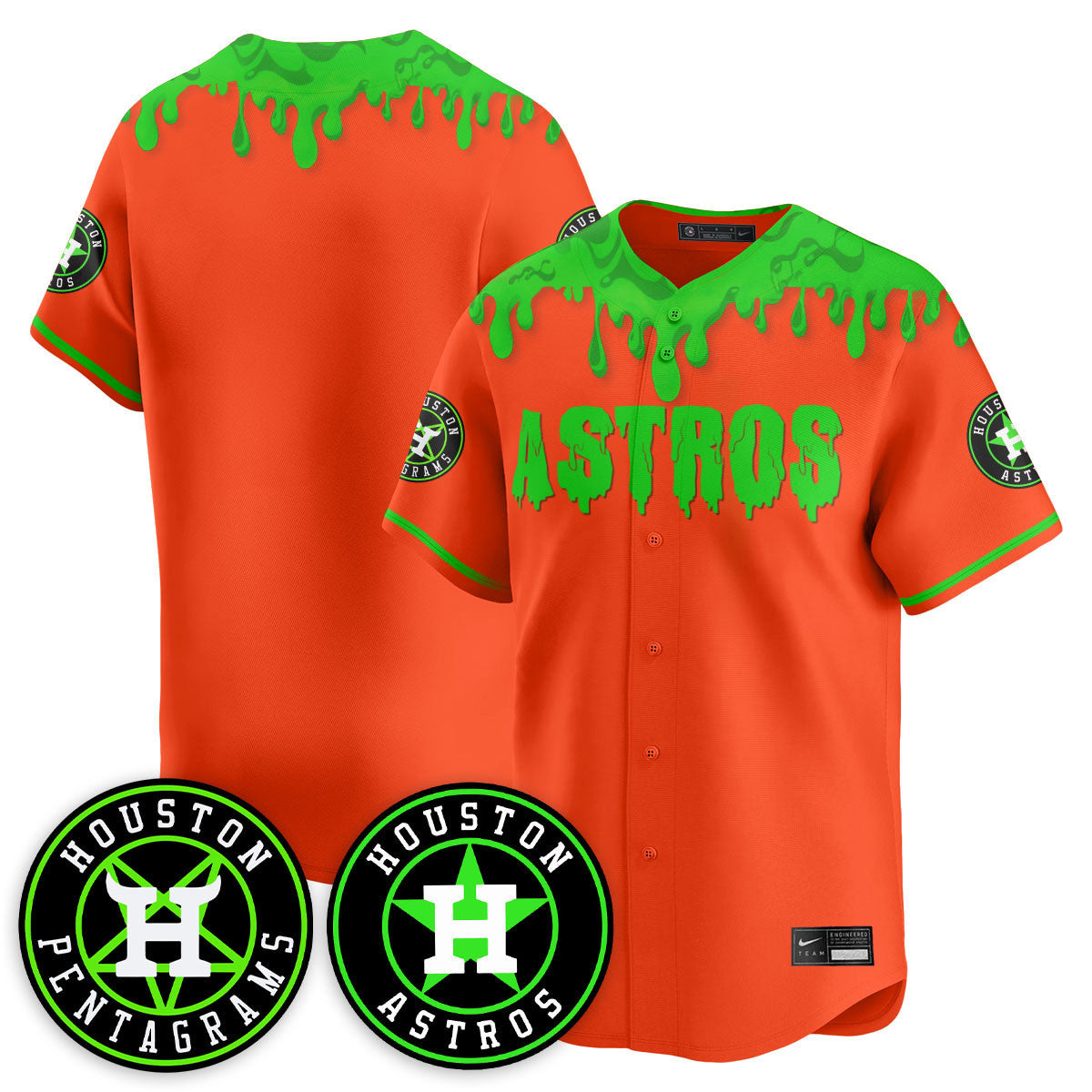 Men's Houston Astros "Slime Night Special" Jersey - Stitched