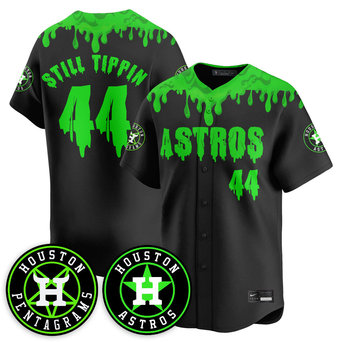 Men's Houston Astros "Slime Night Special" Jersey - Stitched