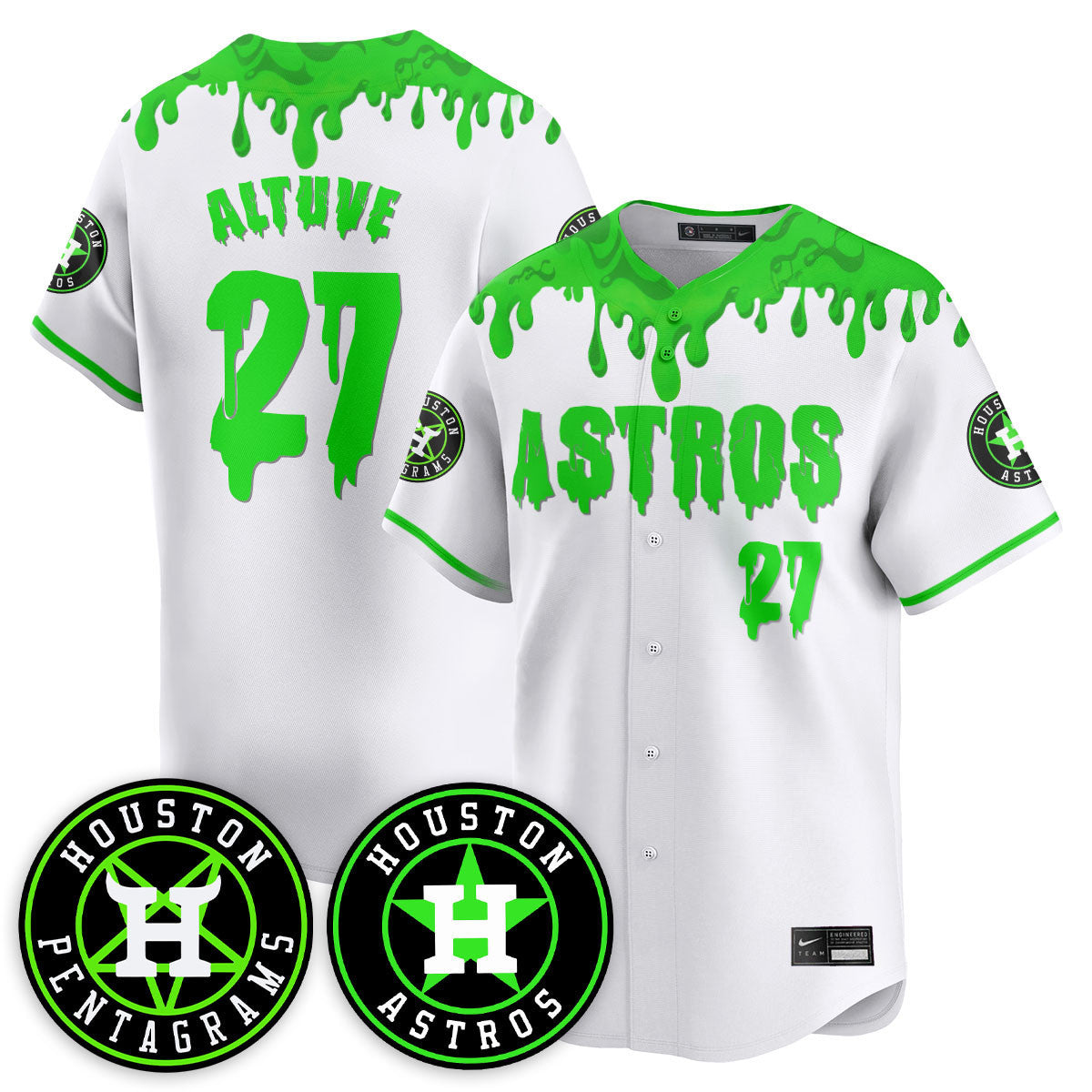 Men's Houston Astros "Slime Night Special" Jersey - Stitched