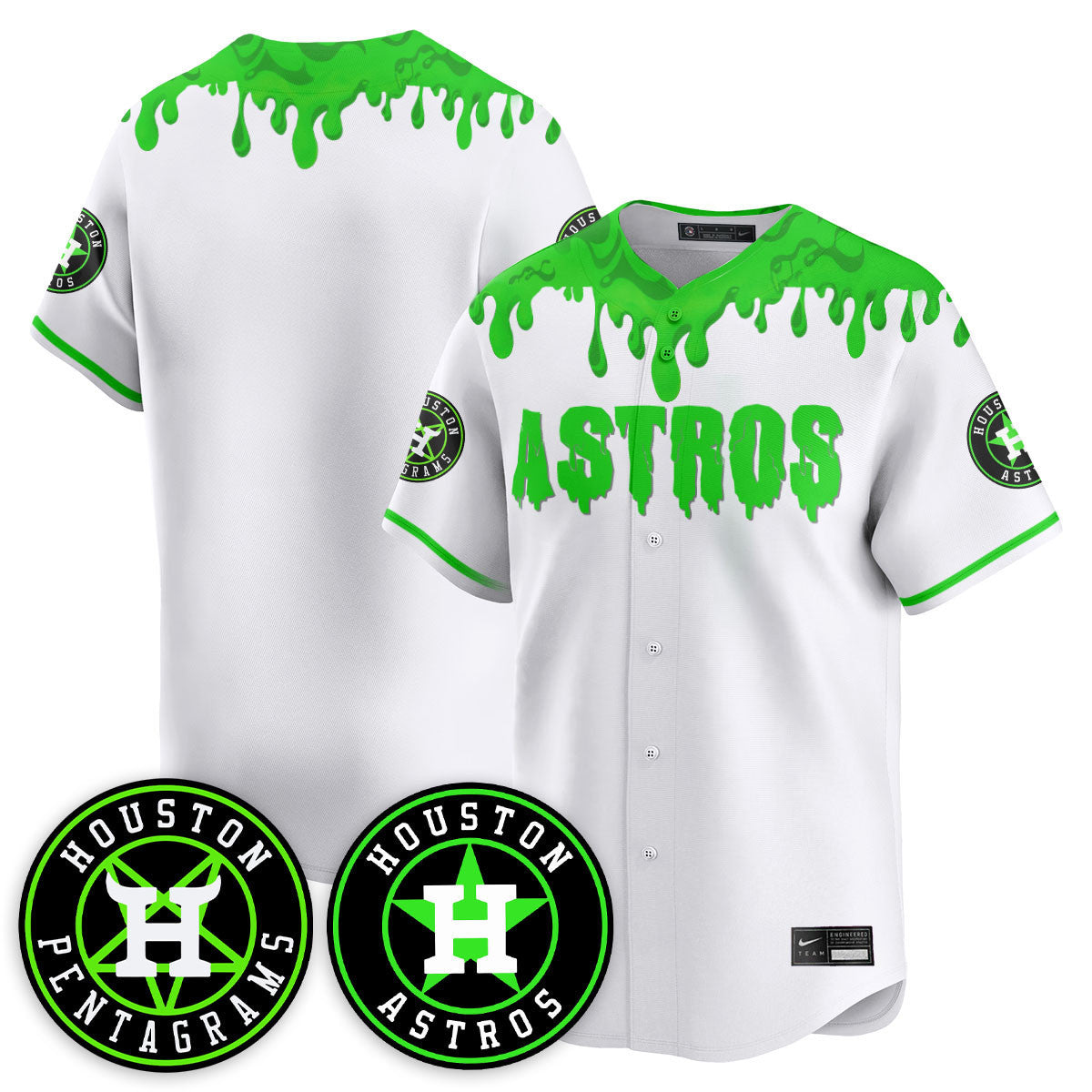 Men's Houston Astros "Slime Night Special" Jersey - Stitched