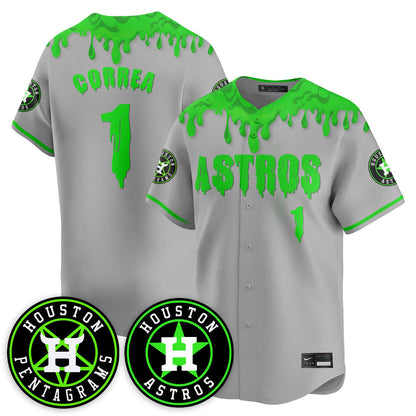 Men's Houston Astros "Slime Night Special" Jersey - Stitched