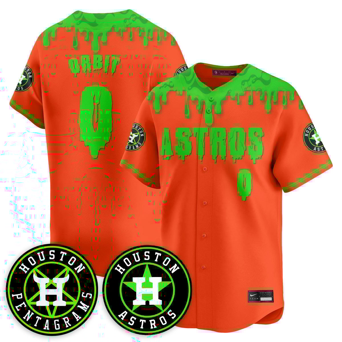 Men's Houston Astros "Slime Night Special" Jersey - Stitched