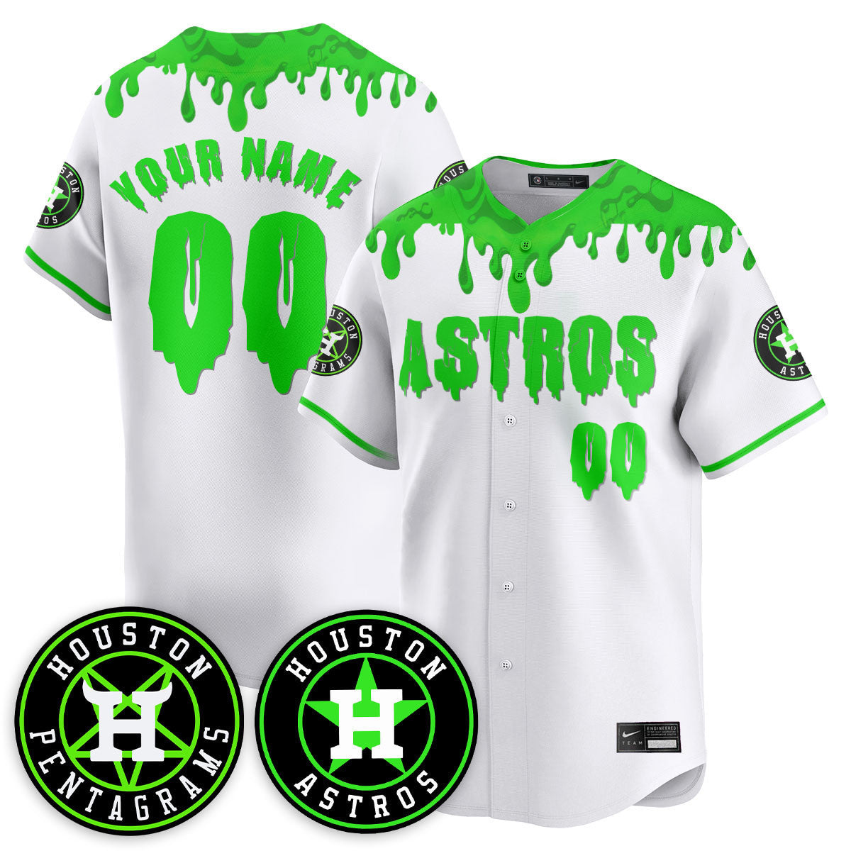 Men's Houston Astros "Slime Night Special" Jersey - Stitched
