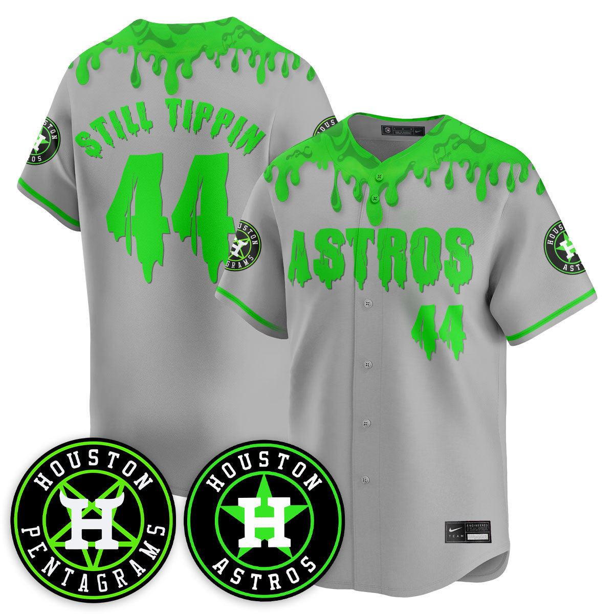 Men's Houston Astros "Slime Night Special" Jersey - Stitched