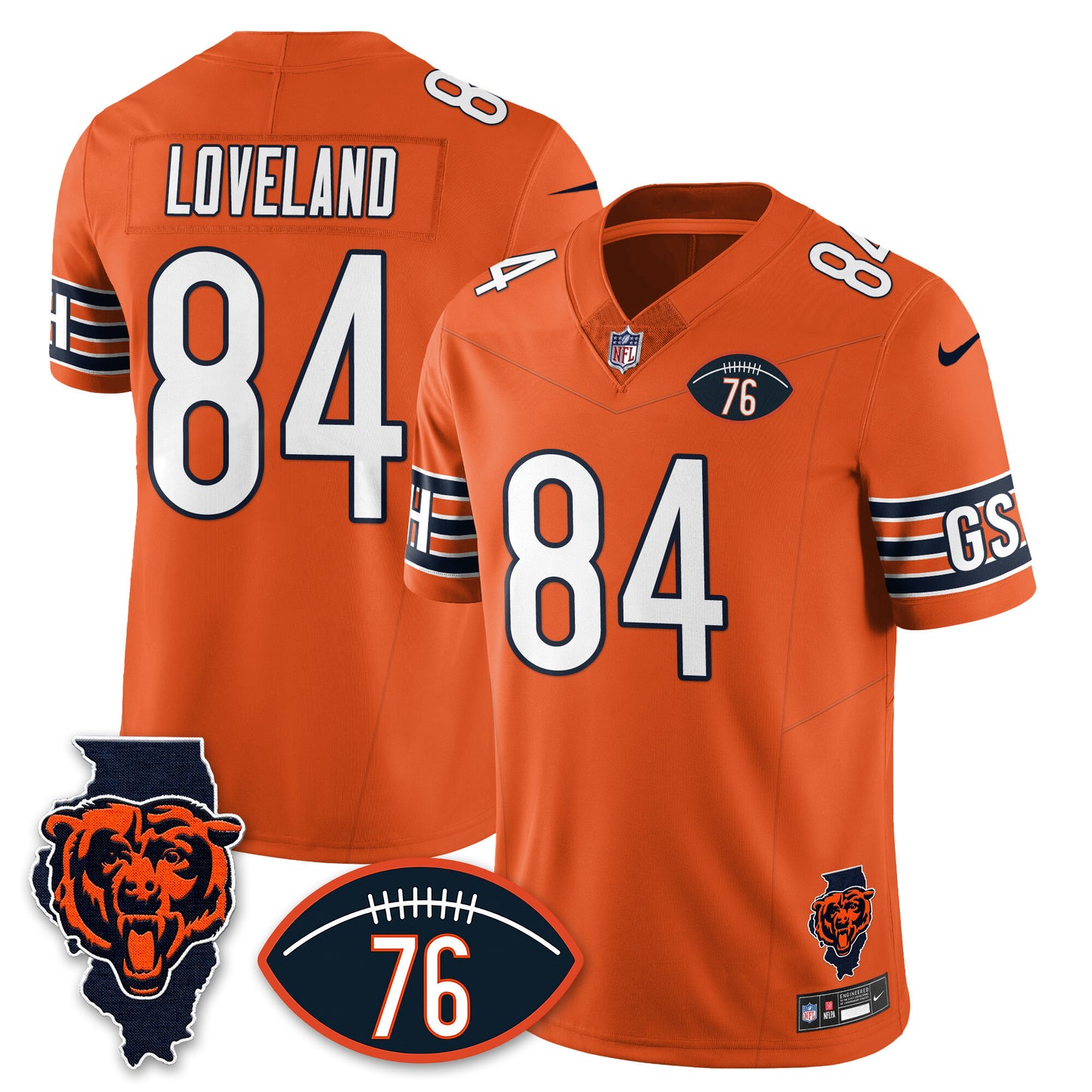 Chicago Bears Honor Steve McMichael Jersey - All Stitched