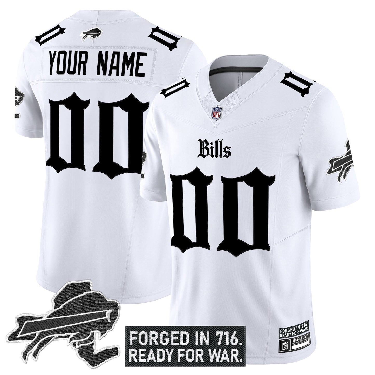 Buffalo Bills 'Gothic Cold Front Edition' Vapor Limited Custom Jersey - All Stitched