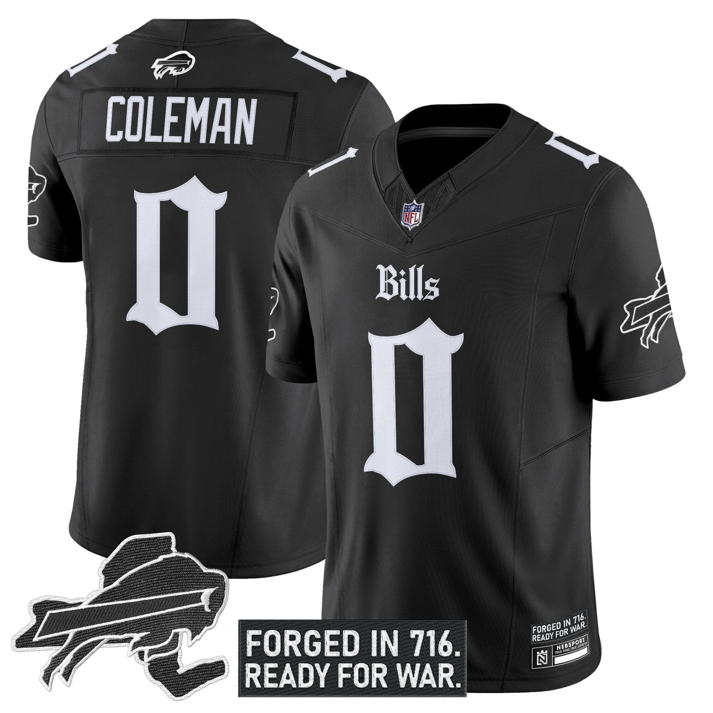 Men's Buffalo Bills 'Gothic Cold Front Edition' Vapor Limited Jersey - All Stitched