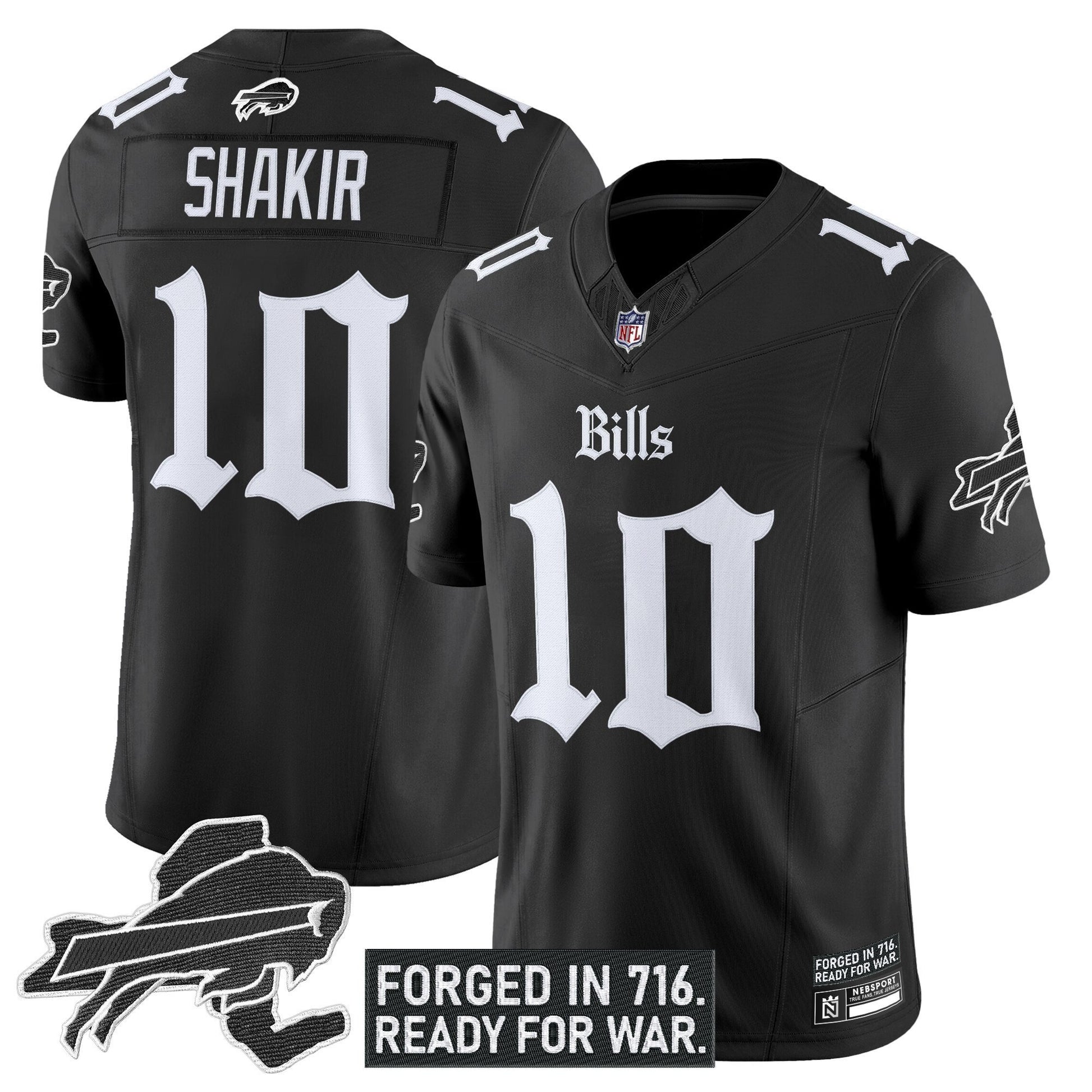 Men's Buffalo Bills 'Gothic Cold Front Edition' Vapor Limited Jersey - All Stitched