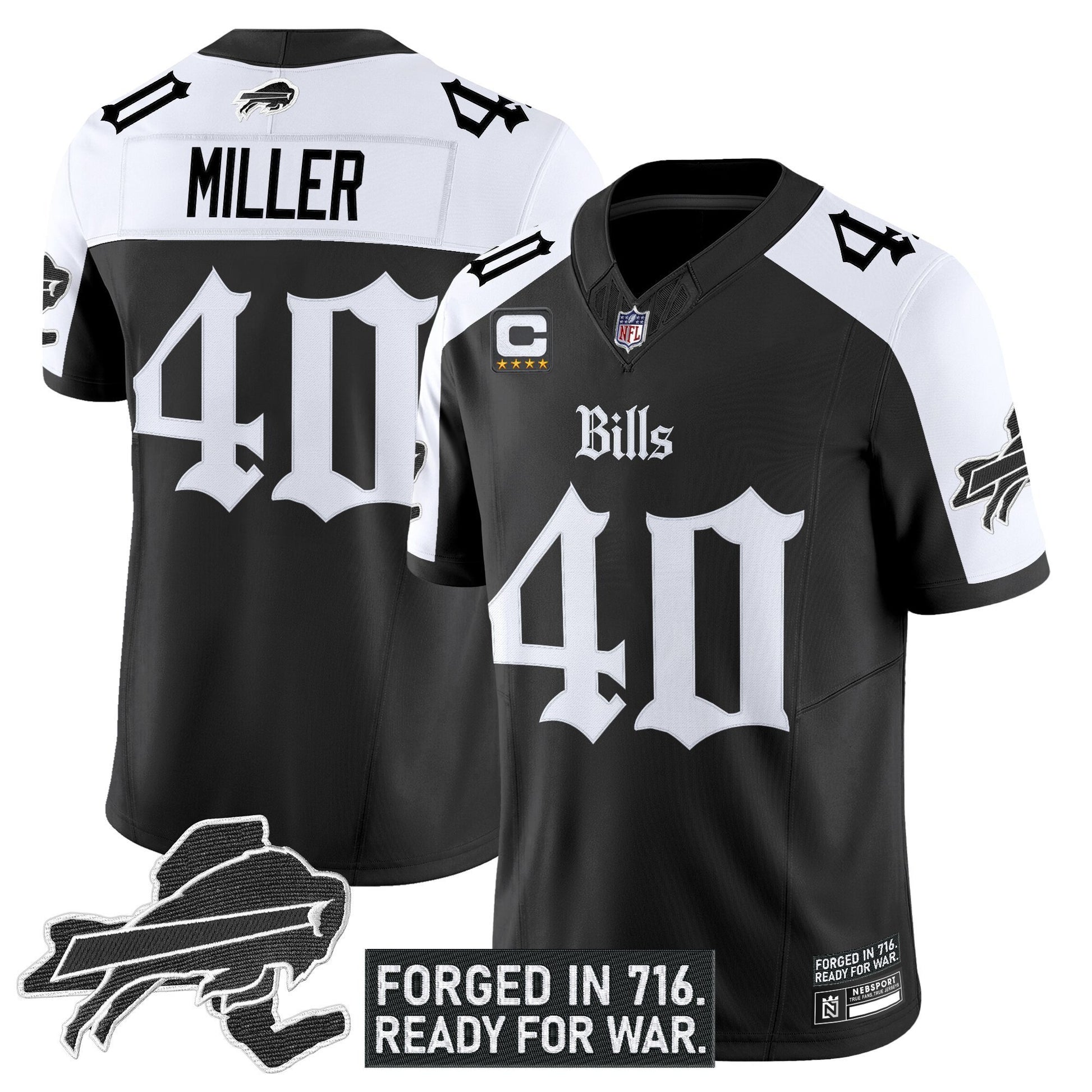 Men's Buffalo Bills 'Gothic Cold Front Edition' Vapor Limited Jersey - All Stitched