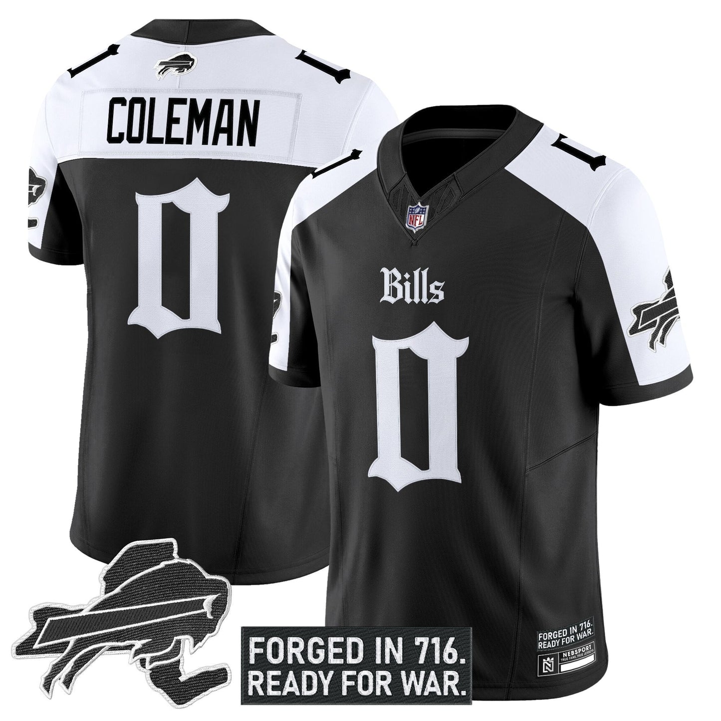 Men's Buffalo Bills 'Gothic Cold Front Edition' Vapor Limited Jersey - All Stitched