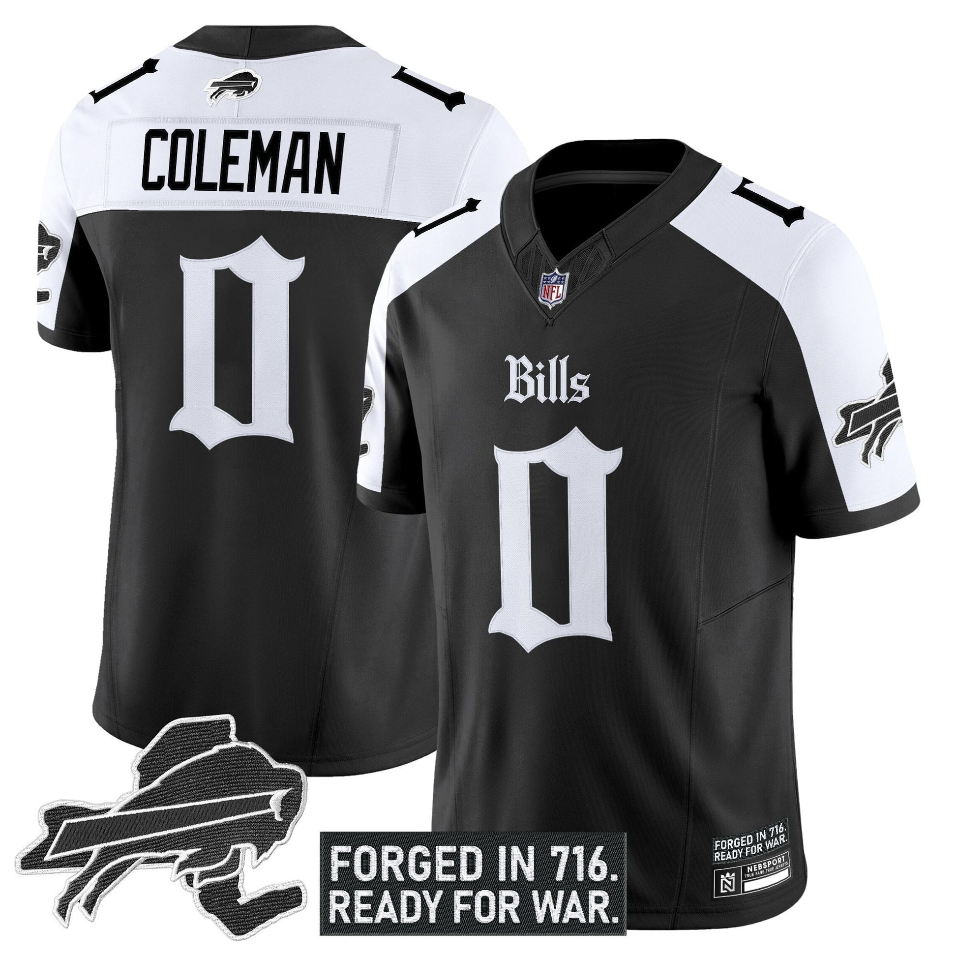 Men's Buffalo Bills 'Gothic Cold Front Edition' Vapor Limited Jersey - All Stitched