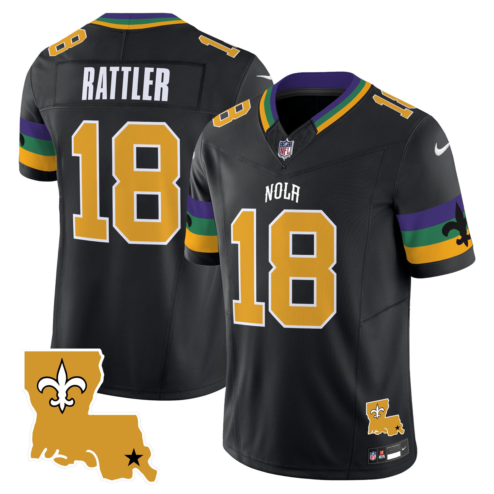 Men's Saints 2025 New Orleans City Vapor Limited Jersey - All Stitched