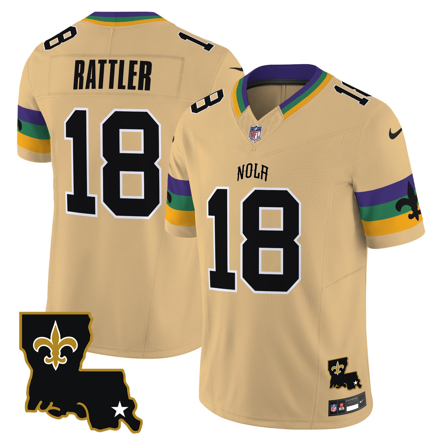 Men's Saints 2025 New Orleans City Vapor Limited Jersey - All Stitched