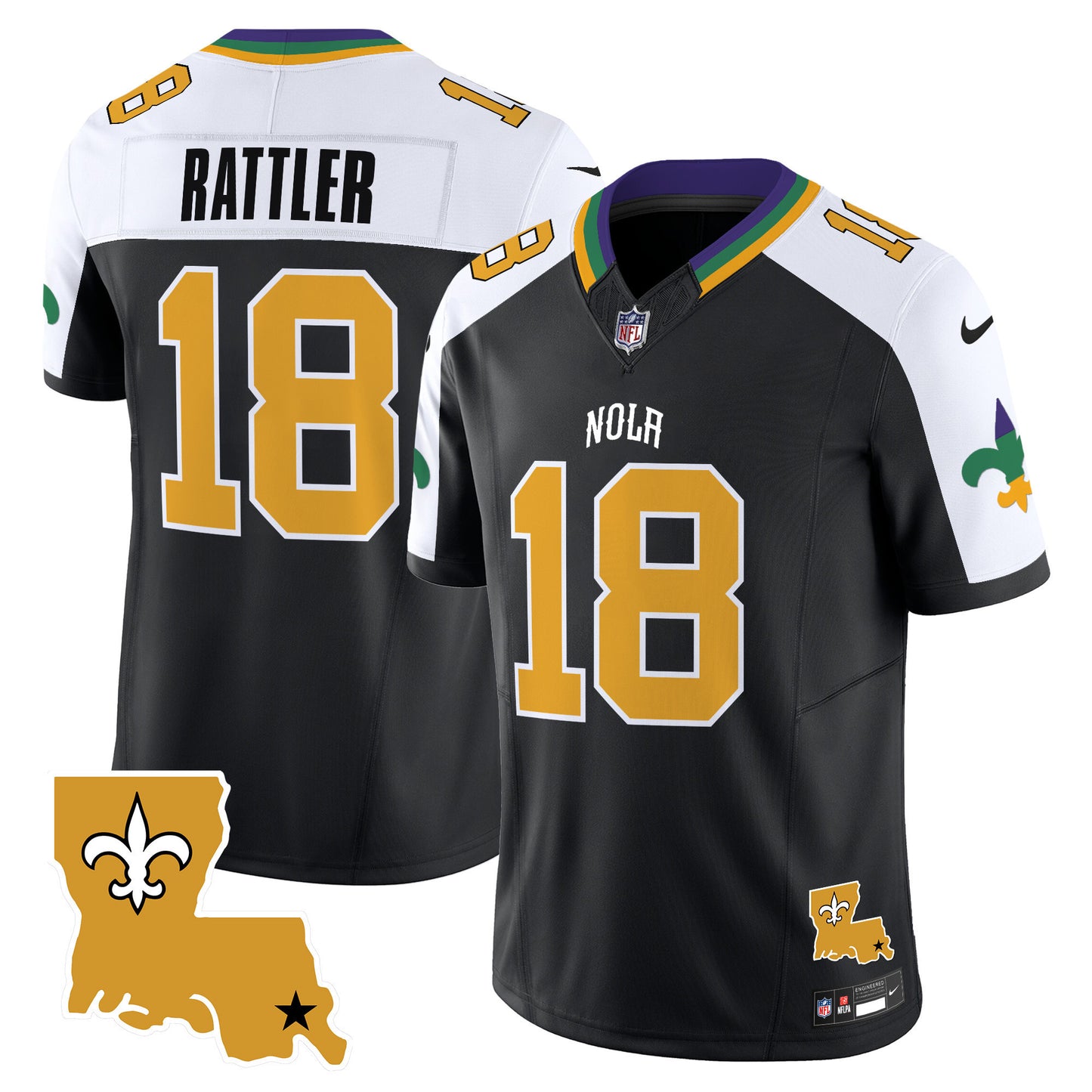 Men's Saints 2025 New Orleans City Vapor Limited Jersey - All Stitched