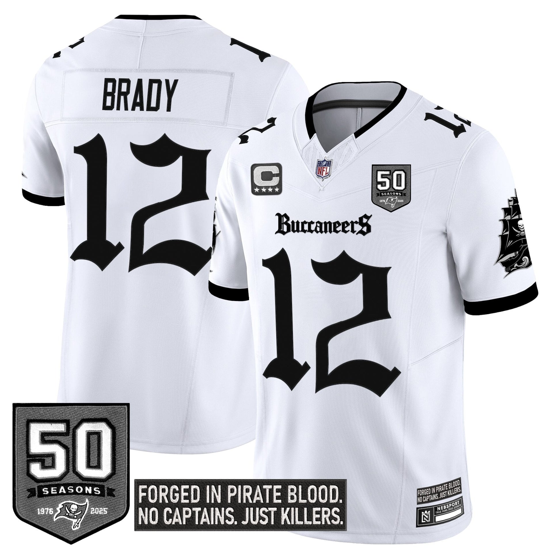 Men's Tampa Bay Buccaneers 'Gothic Pirate Shadows Edition' Limited Jersey - All Stitched