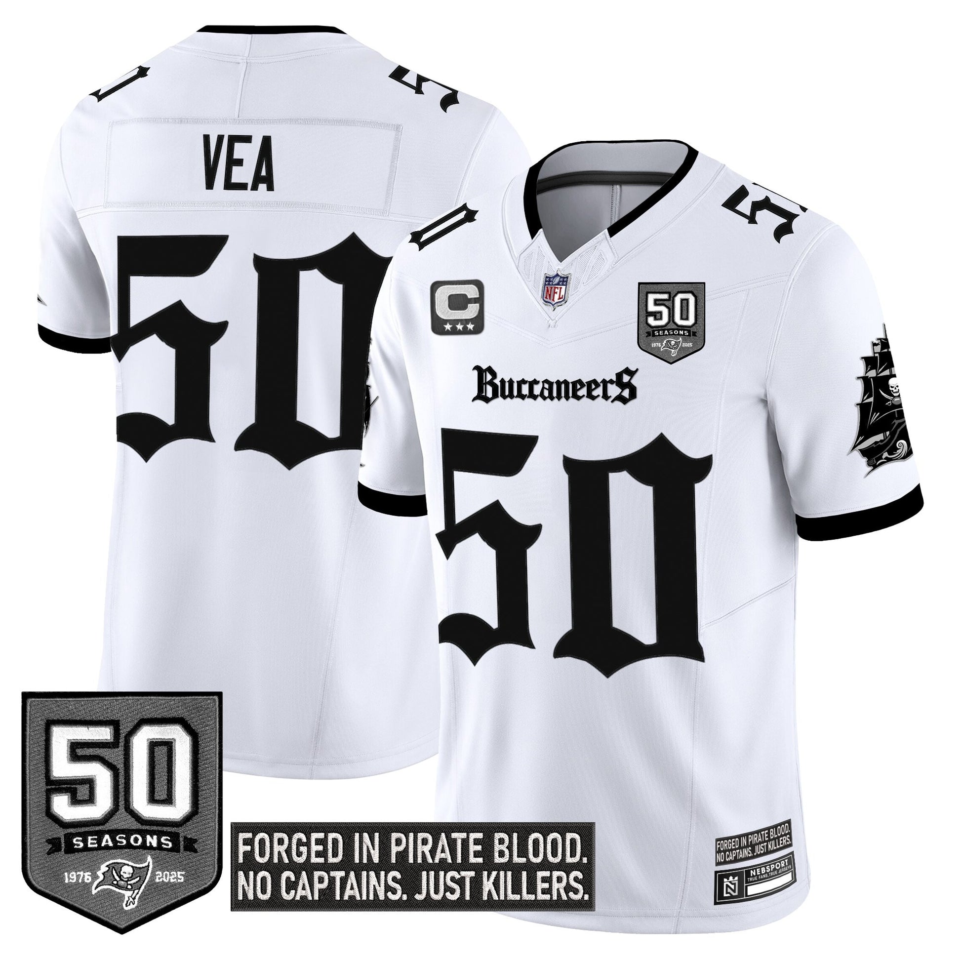 Men's Tampa Bay Buccaneers 'Gothic Pirate Shadows Edition' Limited Jersey - All Stitched