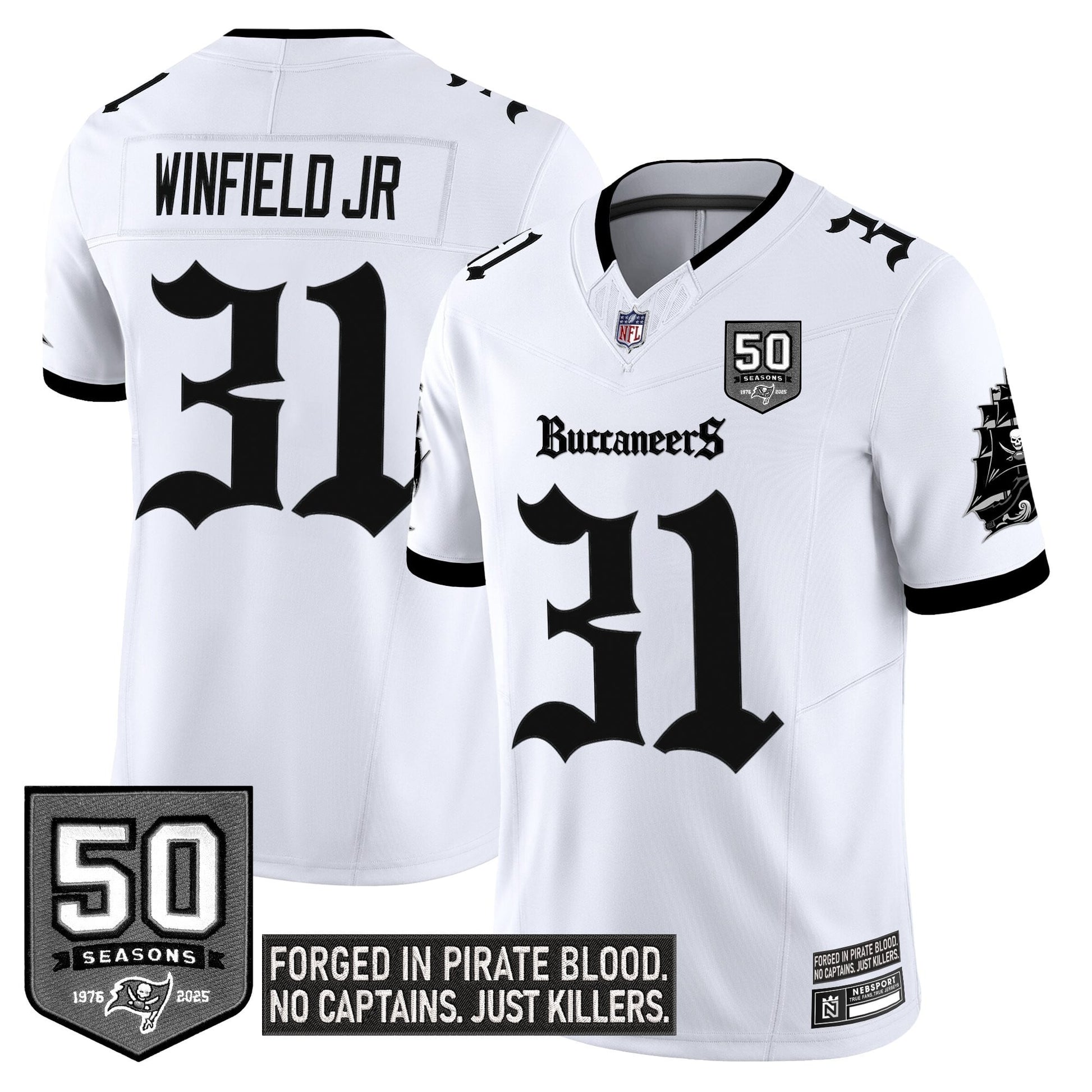 Men's Tampa Bay Buccaneers 'Gothic Pirate Shadows Edition' Limited Jersey - All Stitched