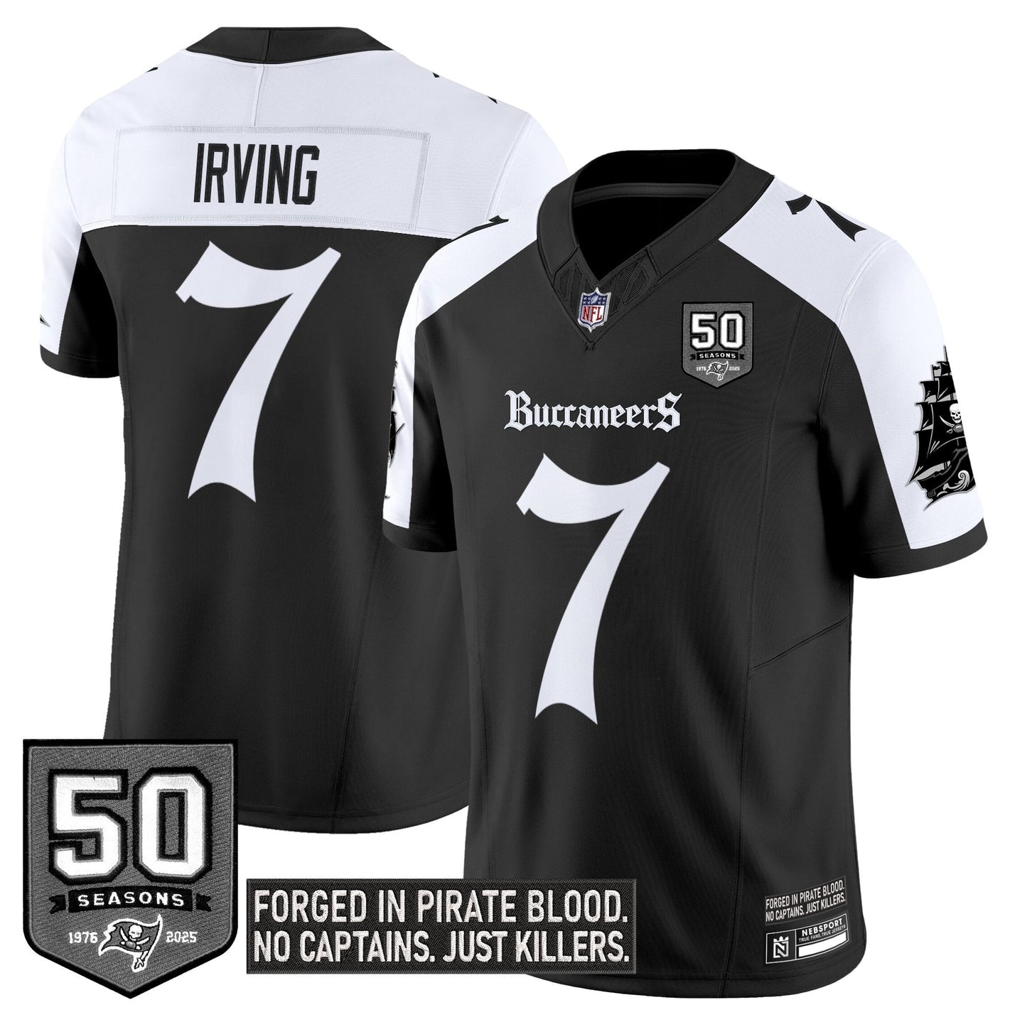 Men's Tampa Bay Buccaneers 'Gothic Pirate Shadows Edition' Limited Jersey - All Stitched