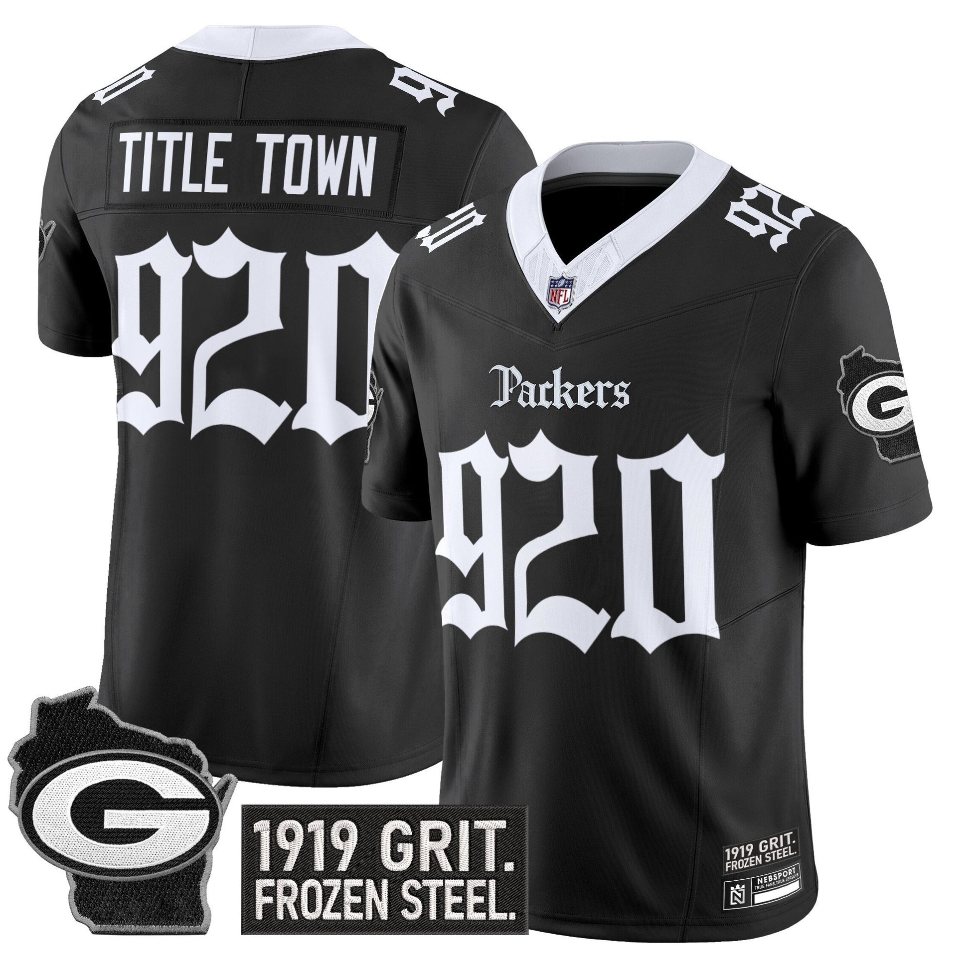 Men's Green Bay Packers 'Gothic Frozen Tundra Edition' Vapor Limited Jersey - All Stitched