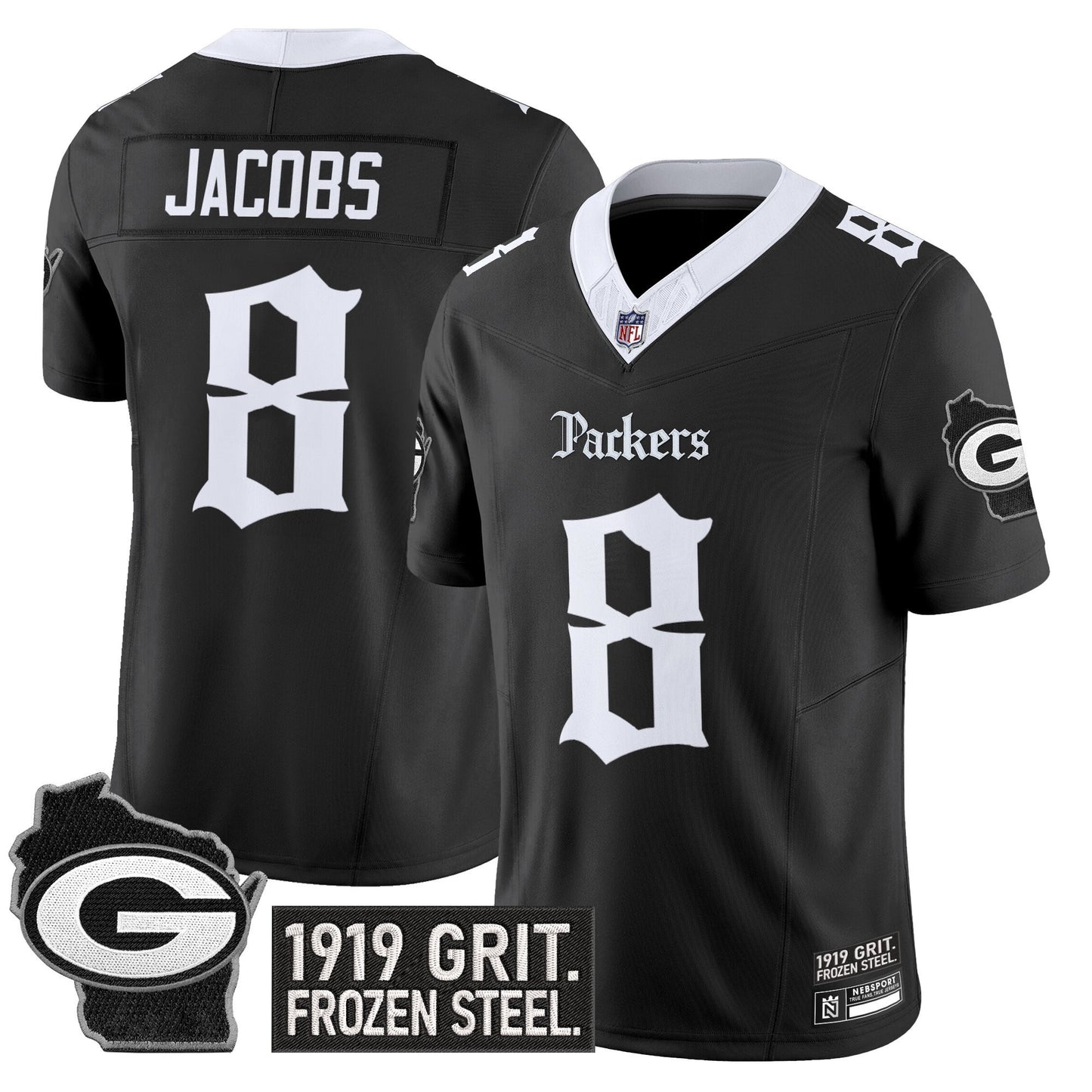 Men's Green Bay Packers 'Gothic Frozen Tundra Edition' Vapor Limited Jersey - All Stitched