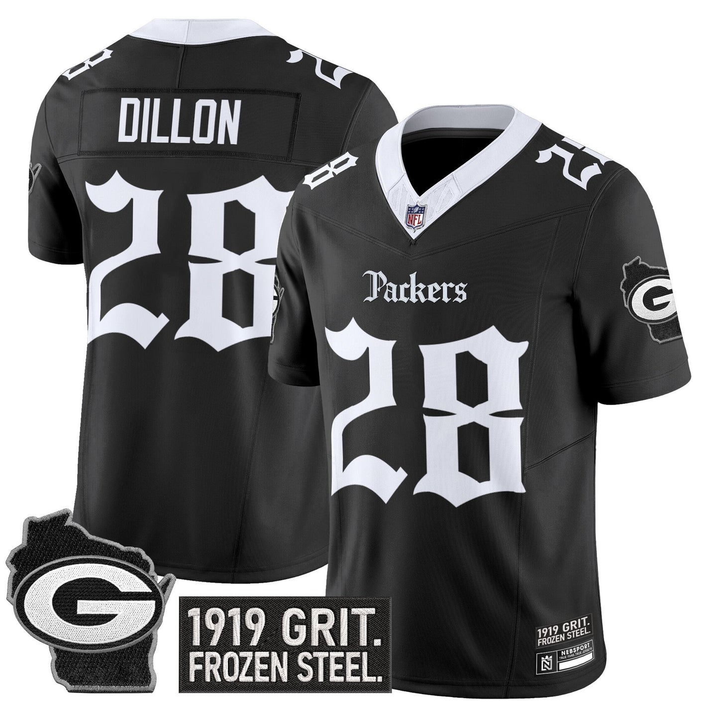 Men's Green Bay Packers 'Gothic Frozen Tundra Edition' Vapor Limited Jersey - All Stitched