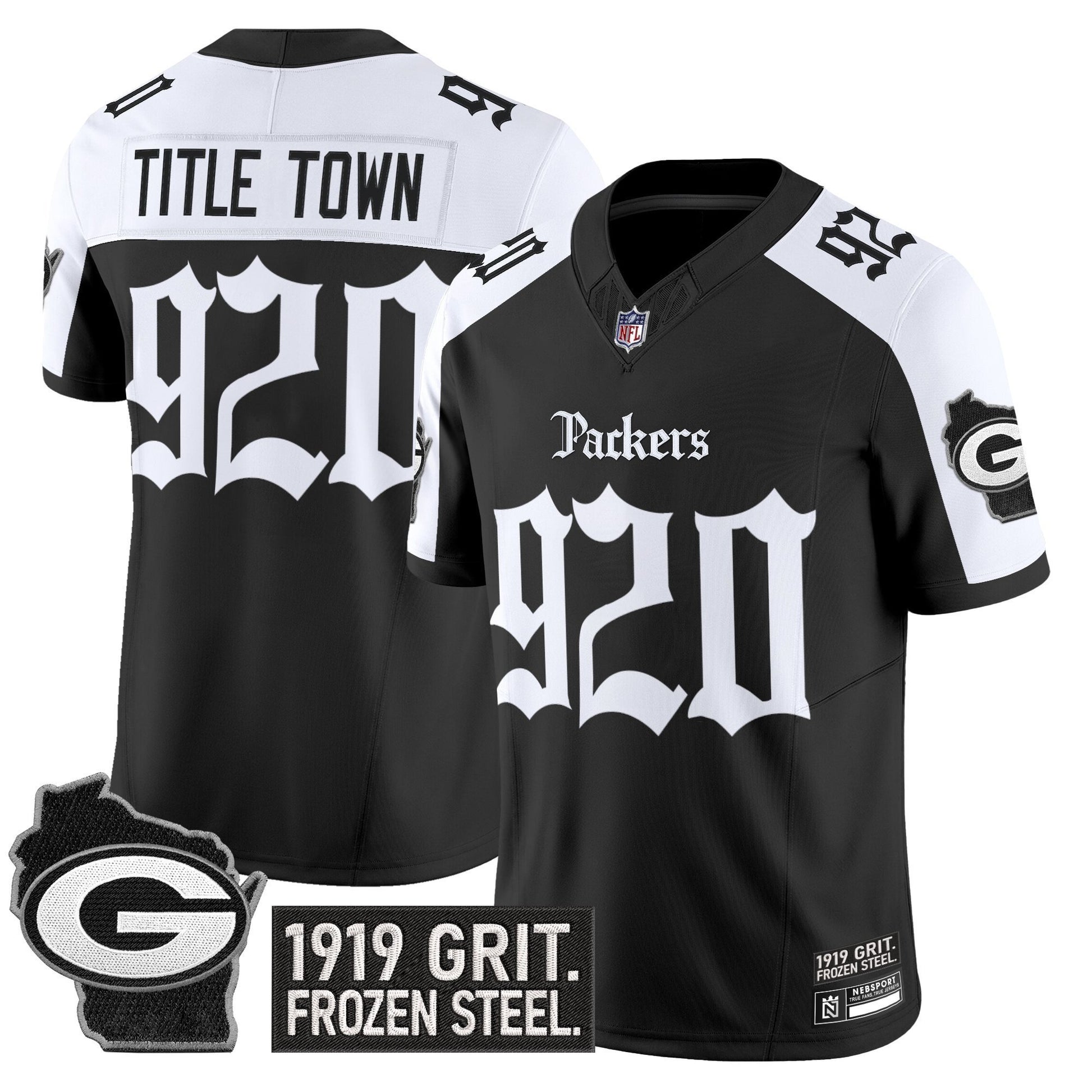 Men's Green Bay Packers 'Gothic Frozen Tundra Edition' Vapor Limited Jersey - All Stitched