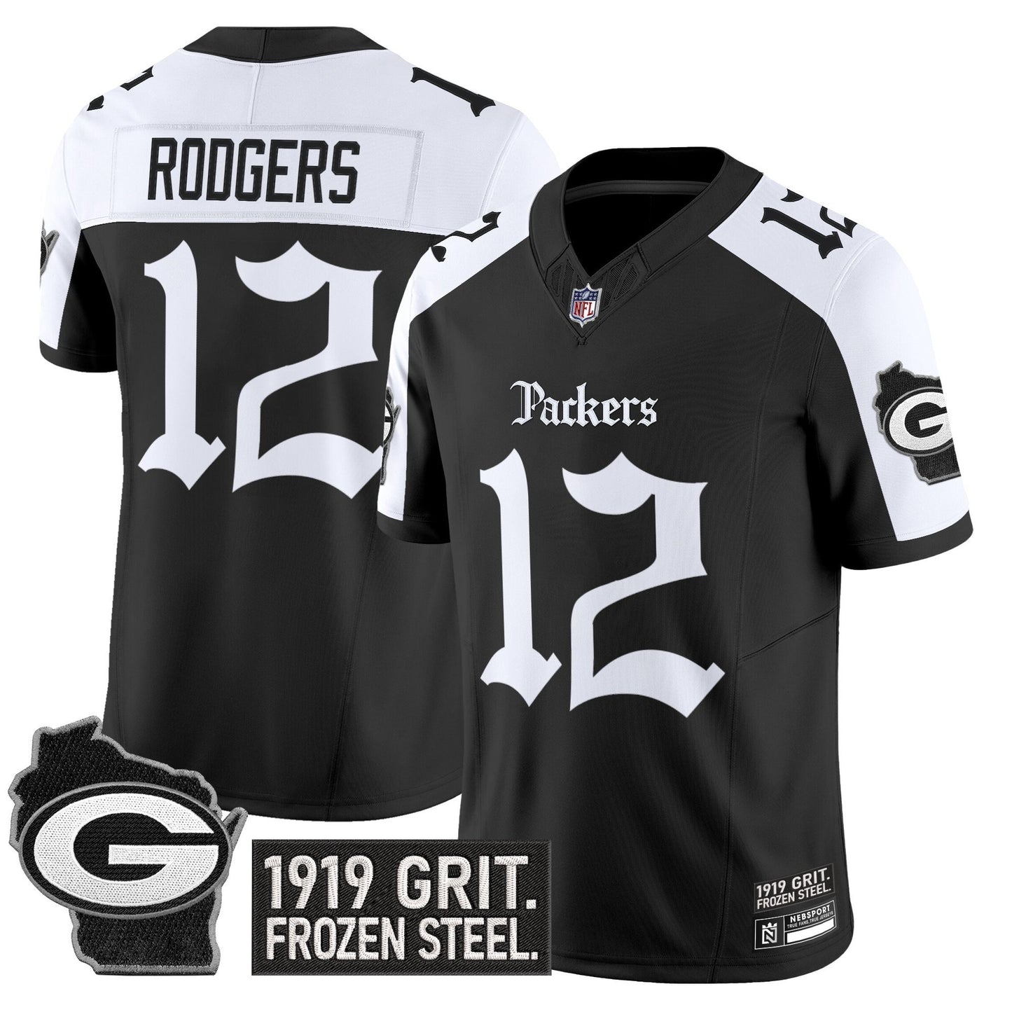 Men's Green Bay Packers 'Gothic Frozen Tundra Edition' Vapor Limited Jersey - All Stitched
