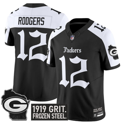 Men's Green Bay Packers 'Gothic Frozen Tundra Edition' Vapor Limited Jersey - All Stitched