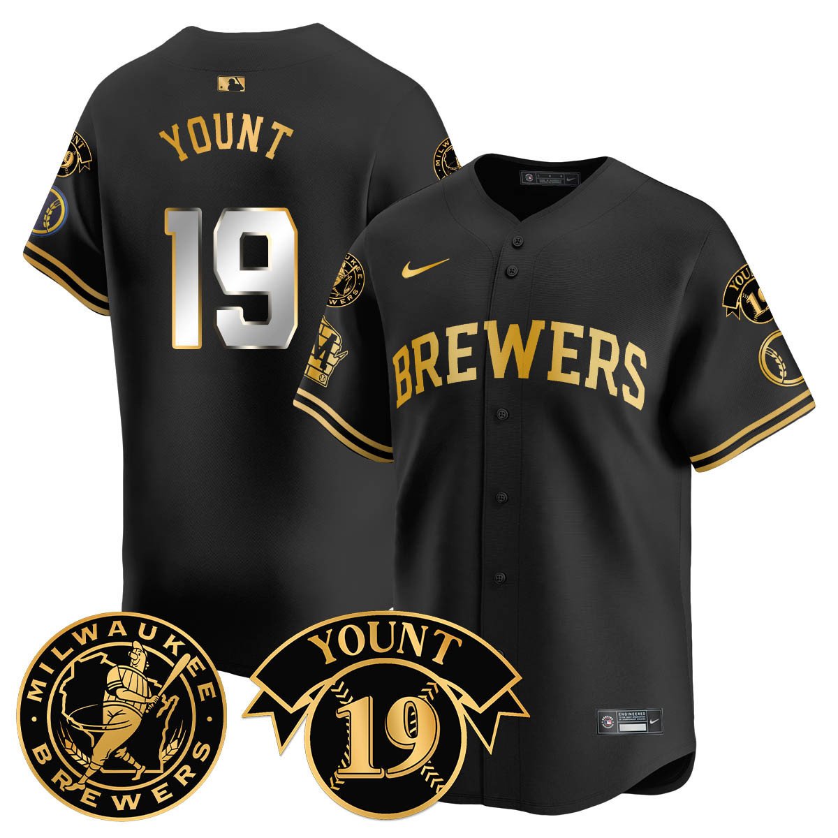 Men's Milwaukee Brewers 2025 Limited Jersey - Robin Yount Patch - All Stitched