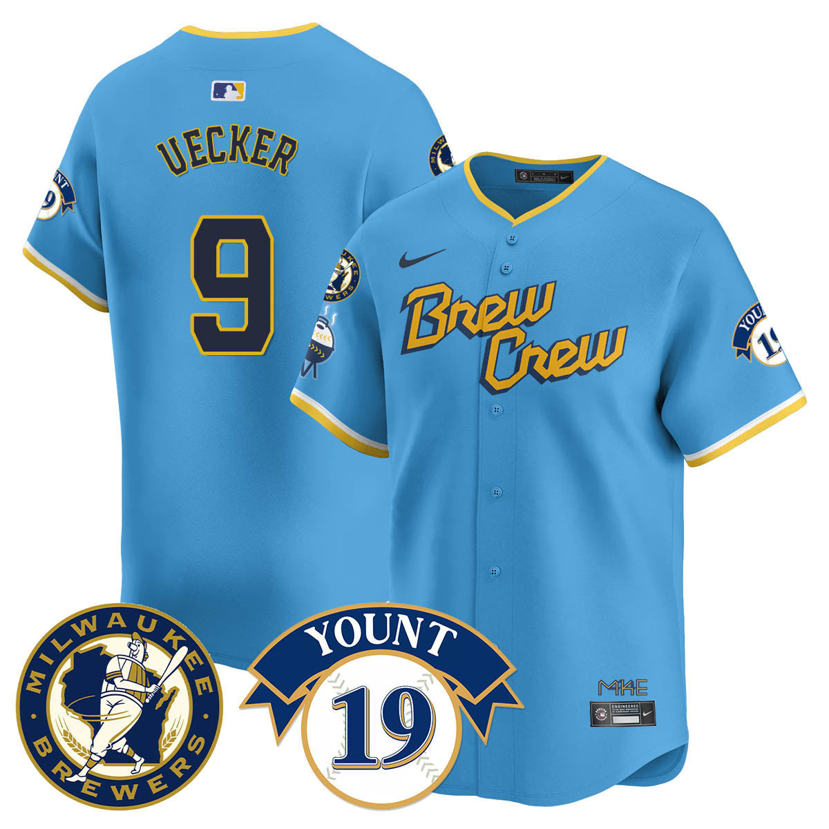 Men's Milwaukee Brewers 2025 Limited Jersey - Robin Yount Patch - All Stitched