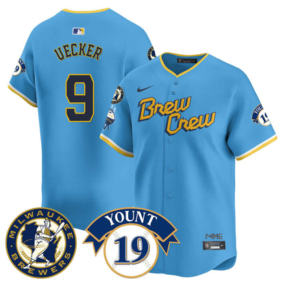 Men's Milwaukee Brewers 2025 Limited Jersey - Robin Yount Patch - All Stitched