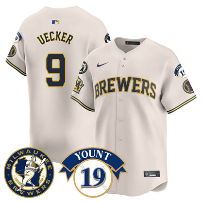 Men's Milwaukee Brewers 2025 Limited Jersey - Robin Yount Patch - All Stitched