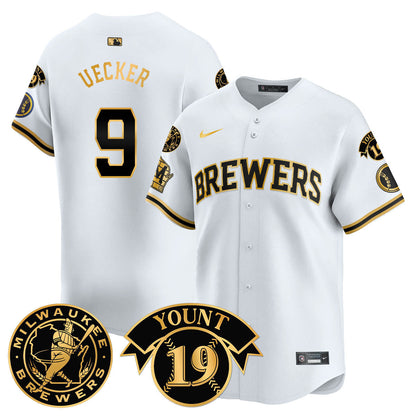 Men's Milwaukee Brewers 2025 Limited Jersey - Robin Yount Patch - All Stitched