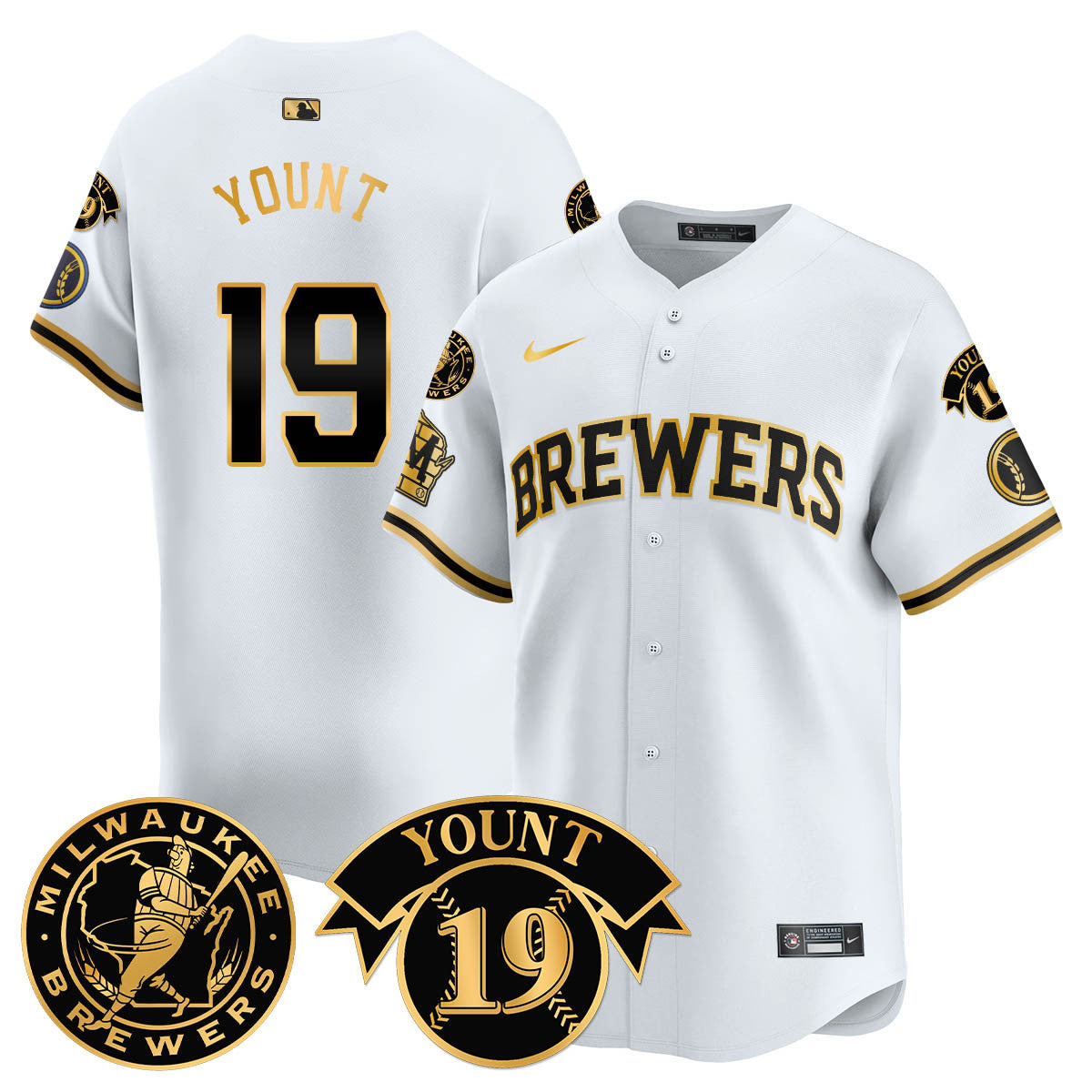 Men's Milwaukee Brewers 2025 Limited Jersey - Robin Yount Patch - All Stitched