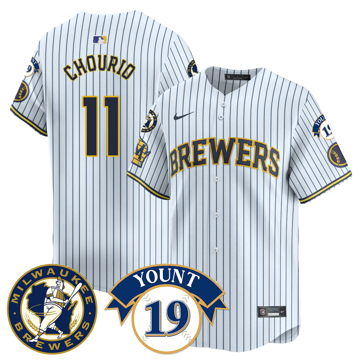 Men's Milwaukee Brewers 2025 Limited Jersey - Robin Yount Patch - All Stitched