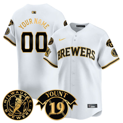 Milwaukee Brewers 2025 Limited Custom Jersey - Robin Yount Patch - All Stitched
