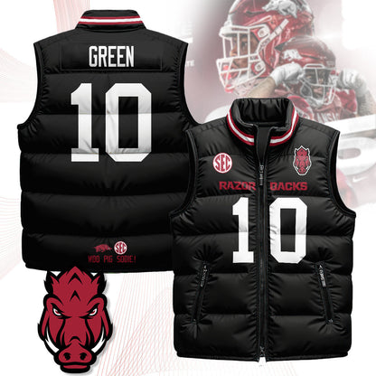 Arkansas Razorbacks Unisex Puffer Vest