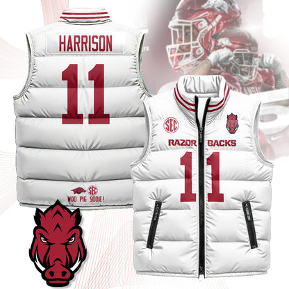 Arkansas Razorbacks Unisex Puffer Vest