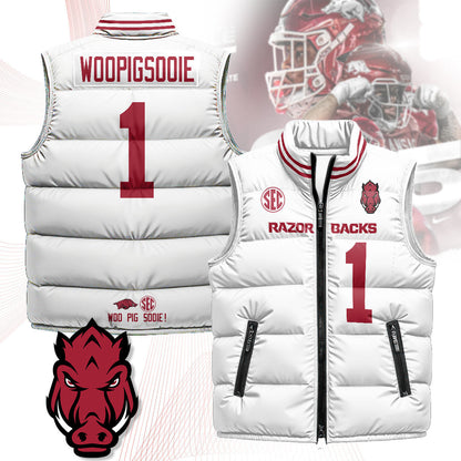 Arkansas Razorbacks Unisex Puffer Vest