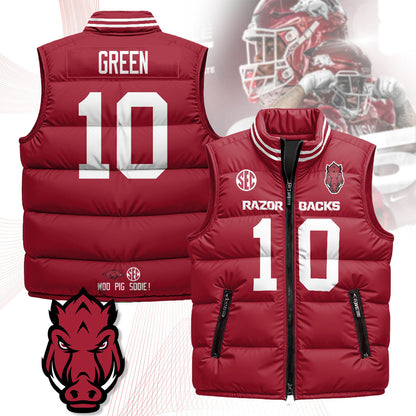 Arkansas Razorbacks Unisex Puffer Vest