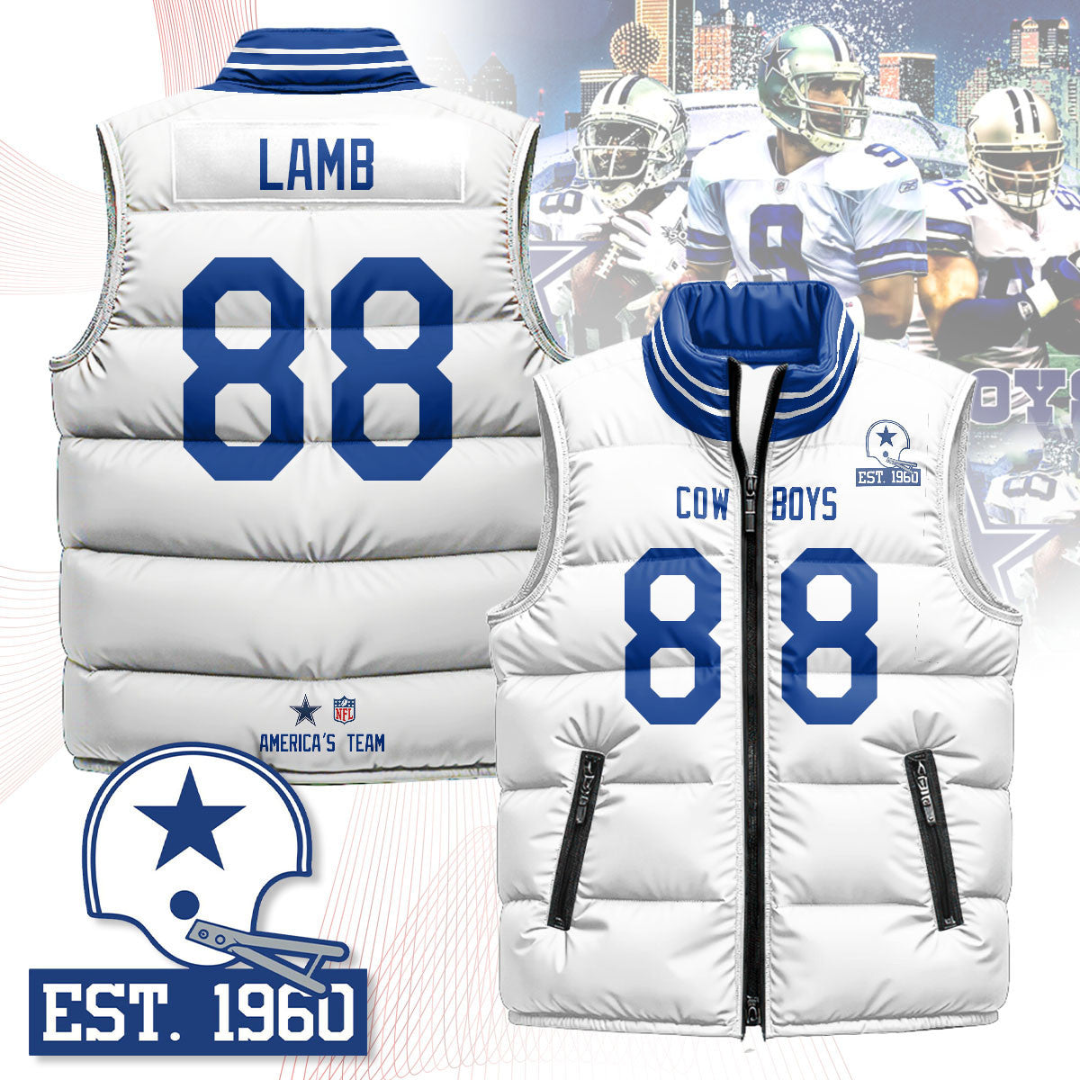 Dallas Cowboys Unisex Puffer VestPlayer
