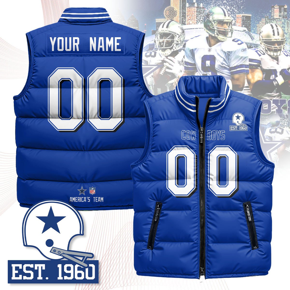 Dallas Cowboys Unisex Puffer Vest