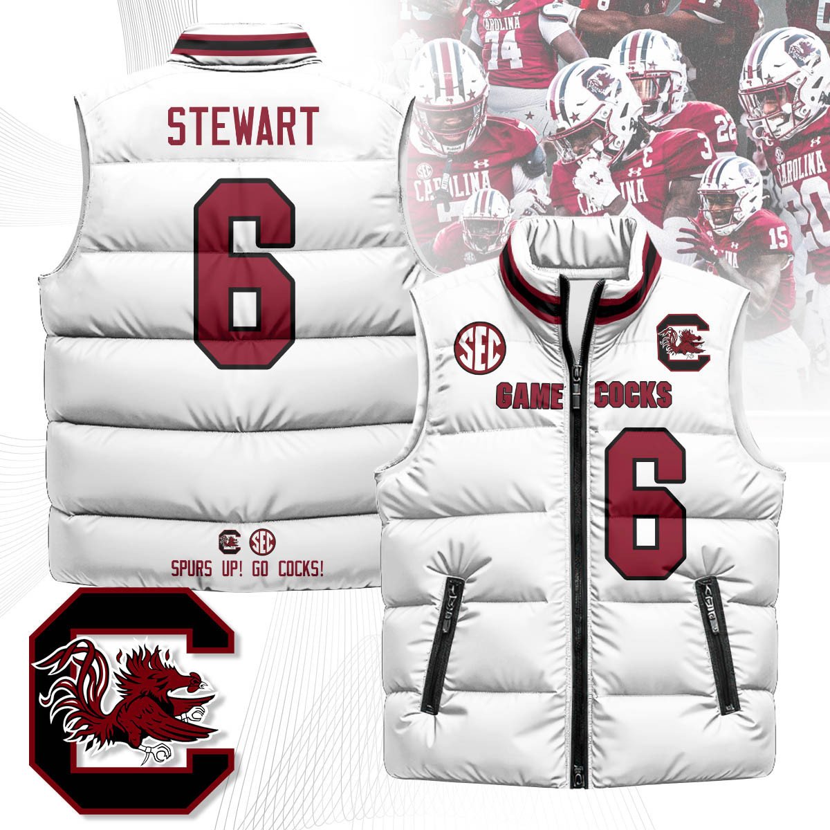 South Carolina Gamecocks Unisex Puffer Vest